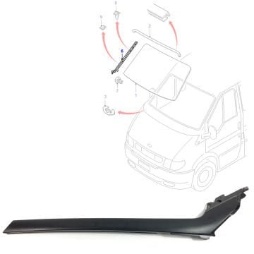 Transit Ön Cam Dış Direk Plastiği Sağ 2001-2006