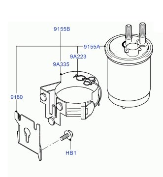 Ford Connect Mazot Filtre  Bağlantı Kelepçe Braketi 2002-2013