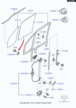 Ford Connect Ön Cam Dış Sıyırıcı Fitili Sol 2002-2013 5194022