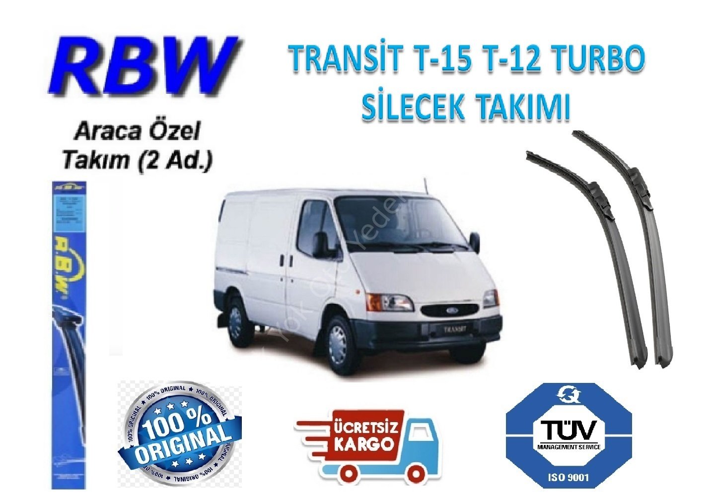 Transit Silecek Süpürge Takımı T-12 T-15 Turbo Rbw 1993-2000