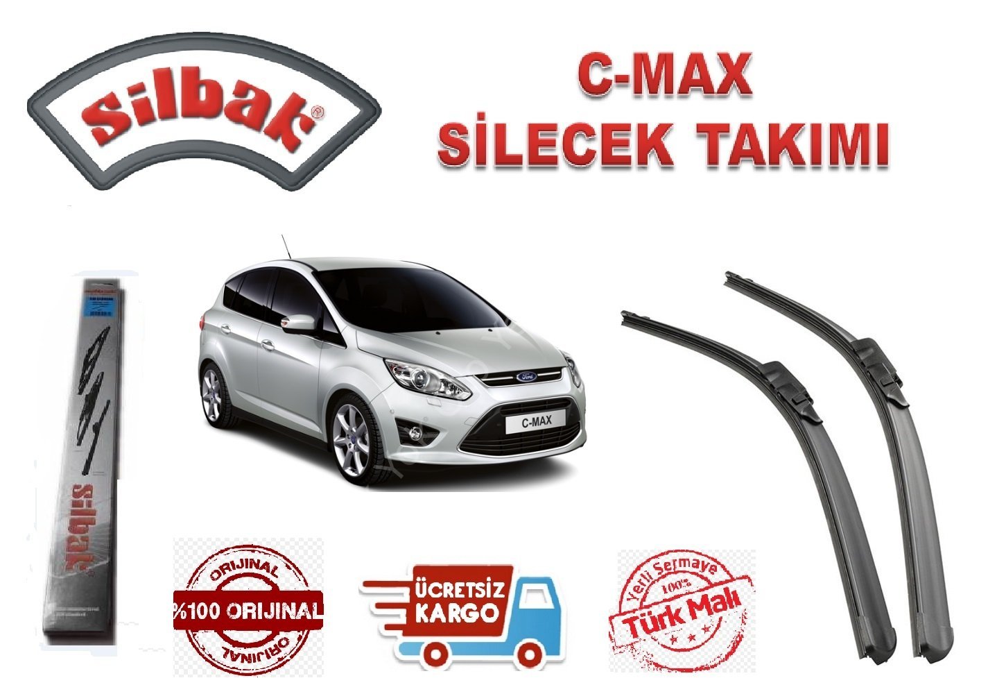 C-Max Silecek Süpürgesi Takımı Silbak 2003-2010