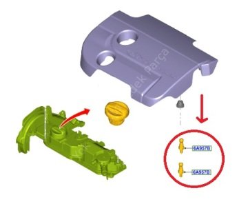 Ford Connect Subap Kapağı Muhafaza Lastik Saplaması 2014-18