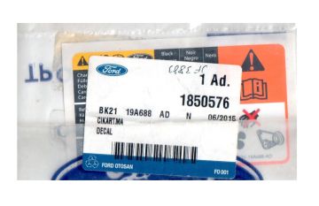 Ford Transit Custom Kaput İçi Uyarıcı Etiket Çıkartması