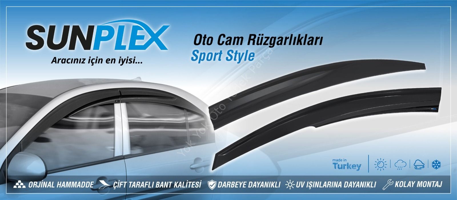 Ford Courier Cam Rüzgarlığı 4'lü Set 2014-2022