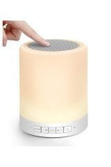 Led Dokunmatik Kablosuz Bluetoothlu Hoparlör Gece Lambası Taşınabilir Stereo Bas