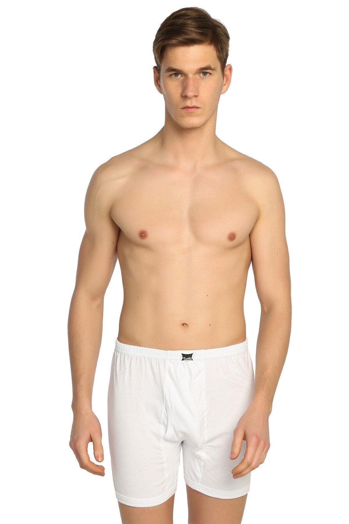 Men's White 12 Pack Combed Long Johns Underpants