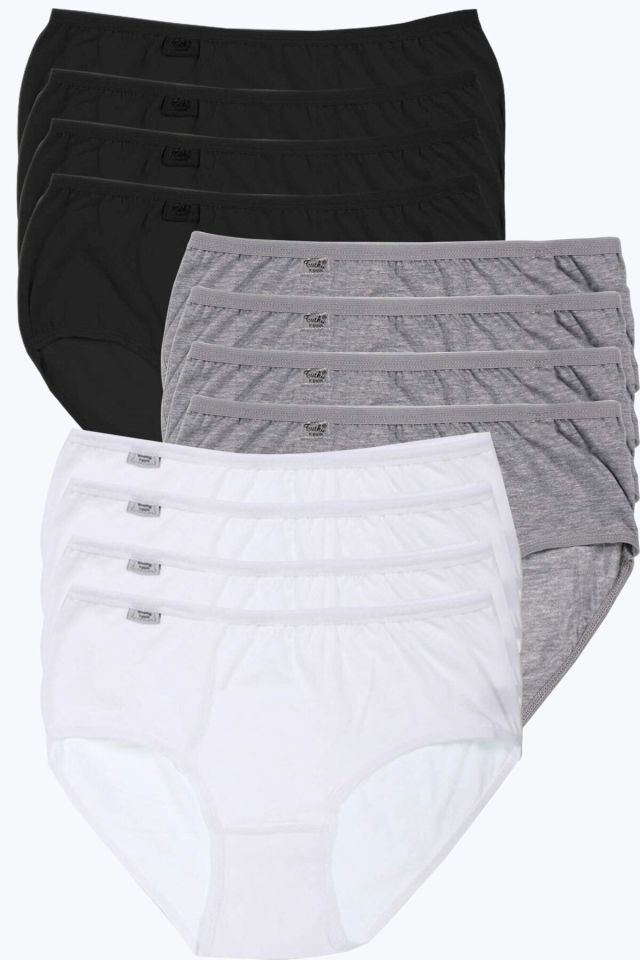 Women's Black White Gray 12 Pcs Pack Lycra Bato Panties