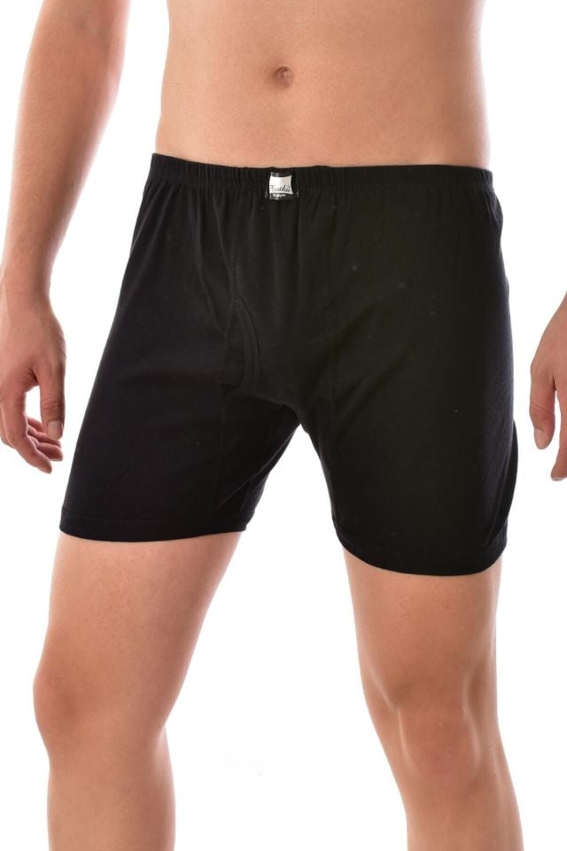 6 Pack Combed Cotton Long Johns Men's Briefs Black