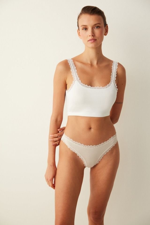 Beige Lounge Slip Panties