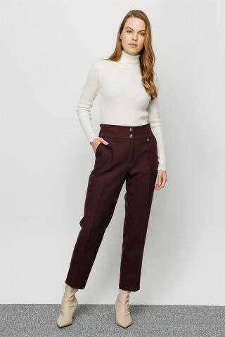 Ghisa Elastic Back Trousers ACI BROWN