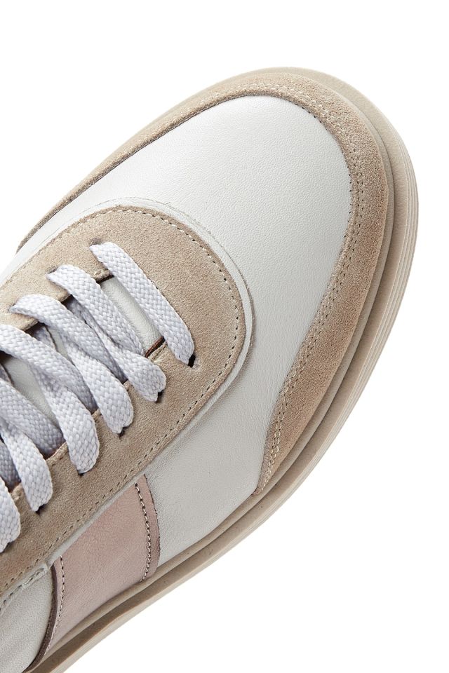 Women's Thick Sole Genuine Leather Sneaker