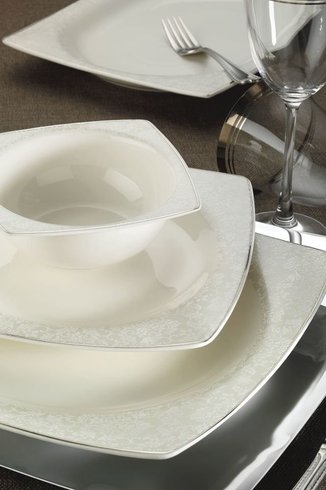 Kütahya Porcelain Bone Mare 68 Pieces 9567 Patterned Dinnerware
