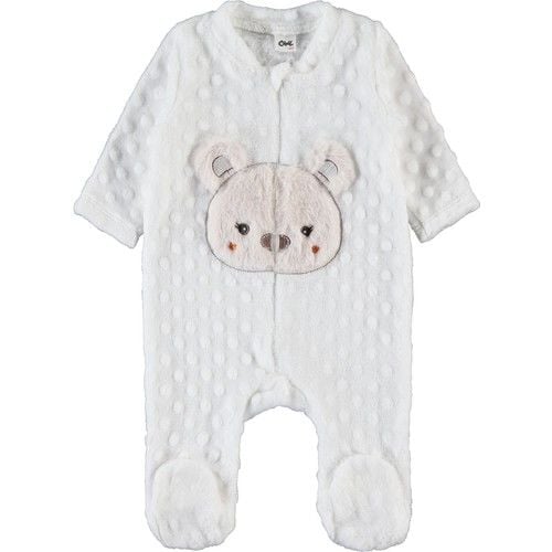Baby Girl Booties Jumpsuit 1-6 Months Ecru