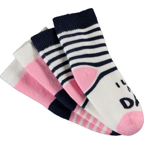 Baby Girl Double Booties Socks Pink