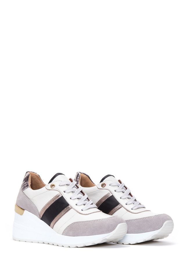 Kadın Deri Yüksek Taban Sneaker