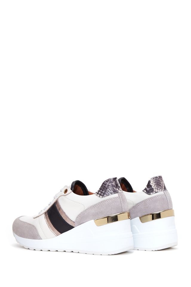 Kadın Deri Yüksek Taban Sneaker