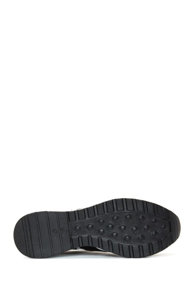 Women's Leather High-Sole Sneaker
