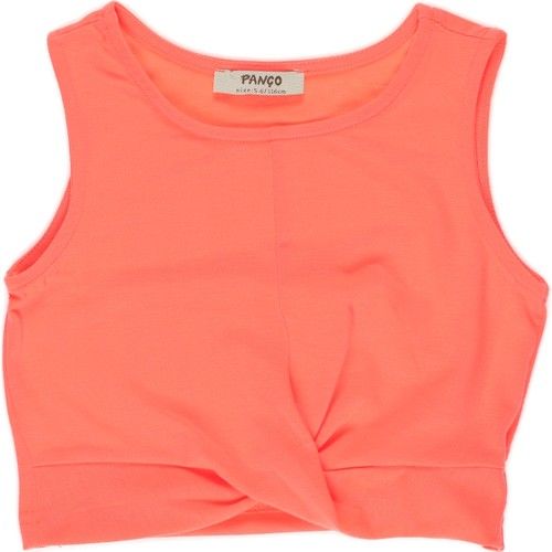 Girl's Waist Cross Band Detailed Crop Tank Top