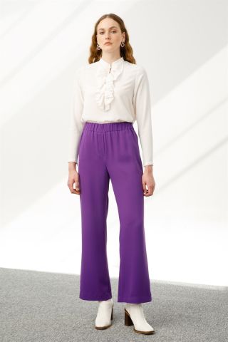 Ghisa Flared Trousers PURPLE