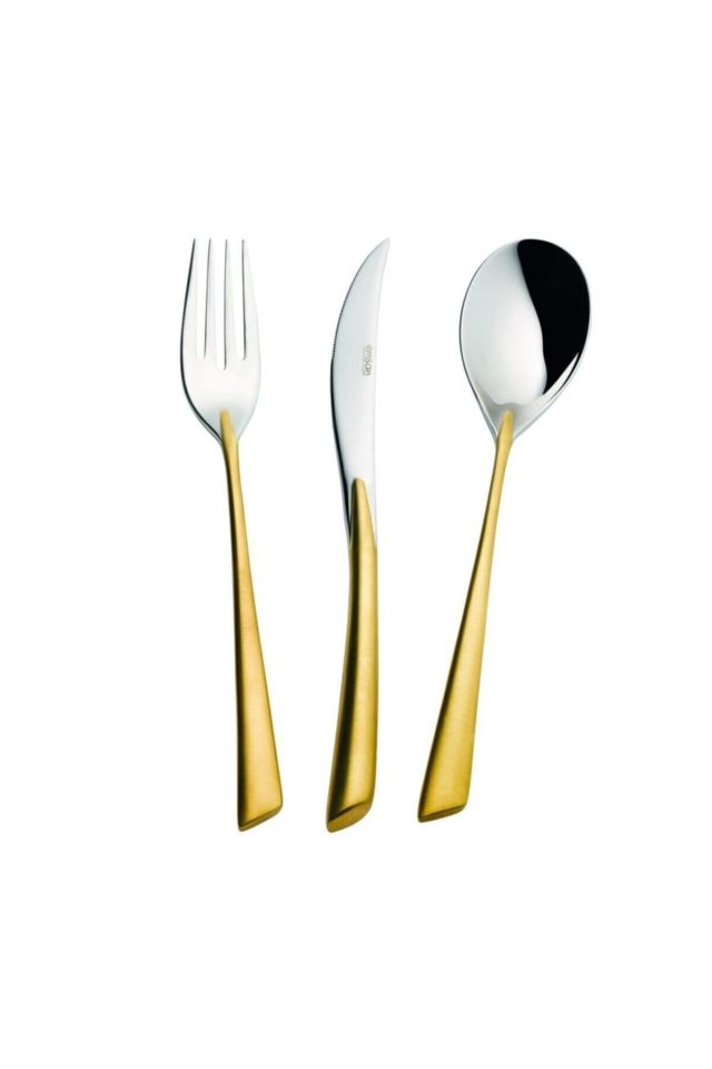 Prime Mirage Gold 84 Pieces 12 Person Cutlery Set Luxury Boxed