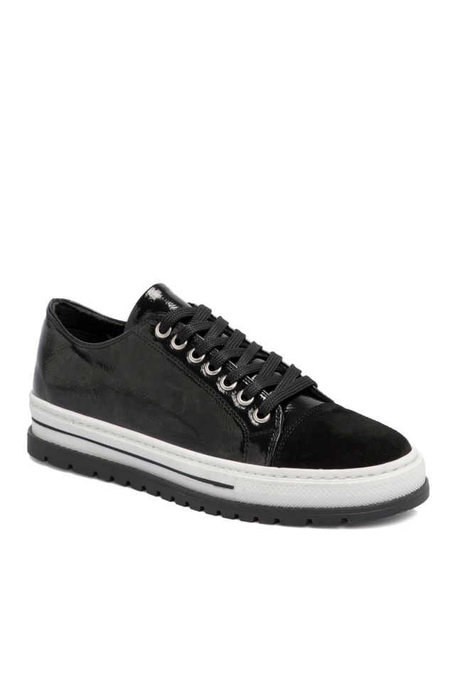 Black Leather Women's Shoes