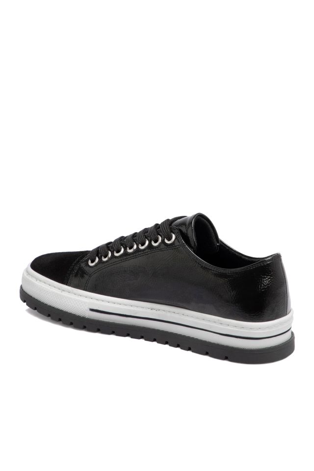 Black Leather Women's Shoes