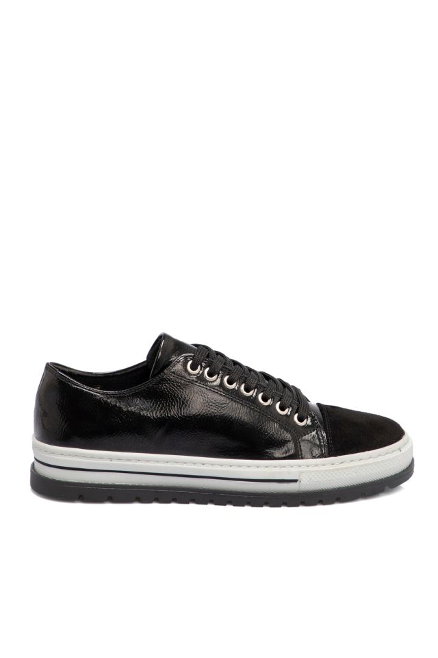 Black Leather Women's Shoes