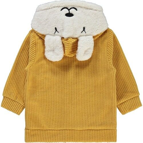 Baby Boy Hooded Cardigan 9-18 Months Mustard