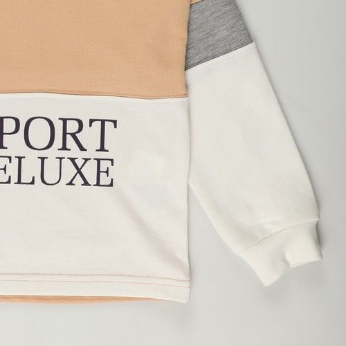 Girls' Block Piece Print Detail Sweatshirt