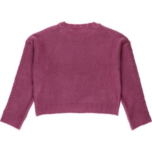 Girl Knitted Detailed Long Sleeve Knitwear Sweater