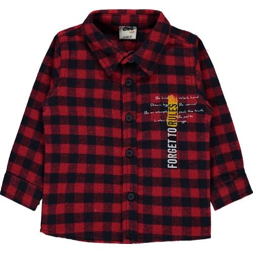 Baby Boy Shirt 6-18 Months Claret Red