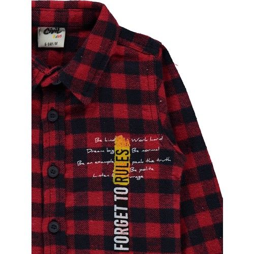 Baby Boy Shirt 6-18 Months Claret Red