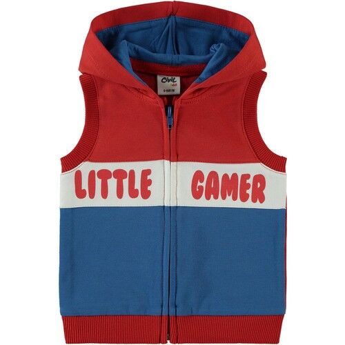 Baby Boy Hooded Vest Red