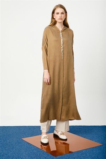 Kapşonlu Pardesü CAMEL