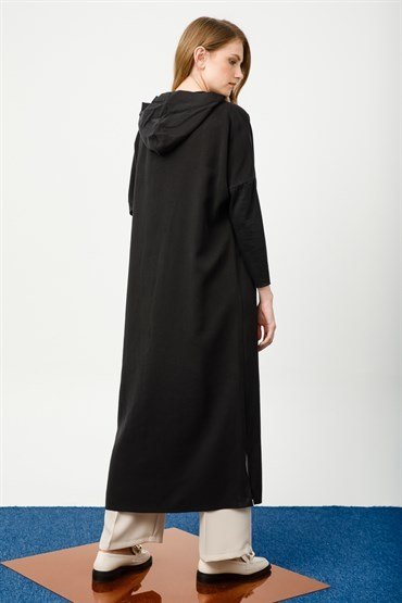 Hooded Topcoat BLACK