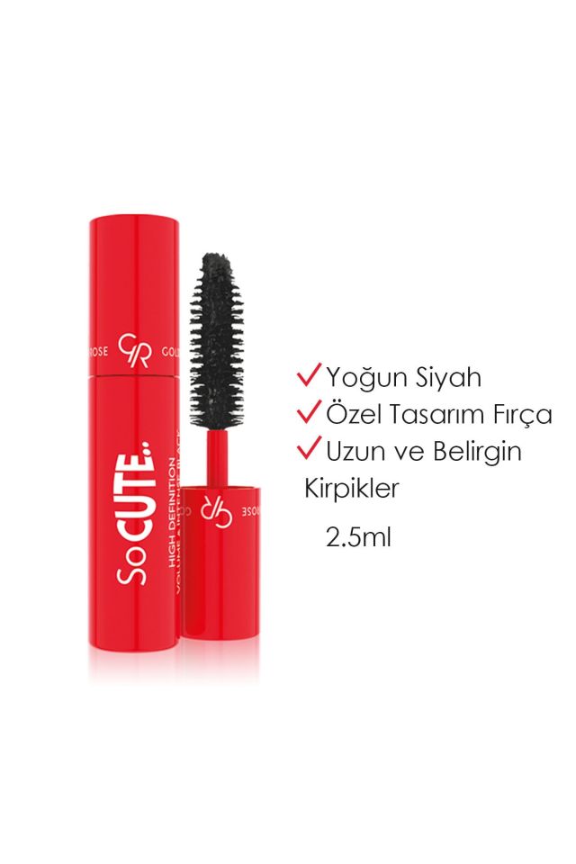 Siyah Maskara - So Cute High Definition Volume & Intense Mascara Black 2.5 ml