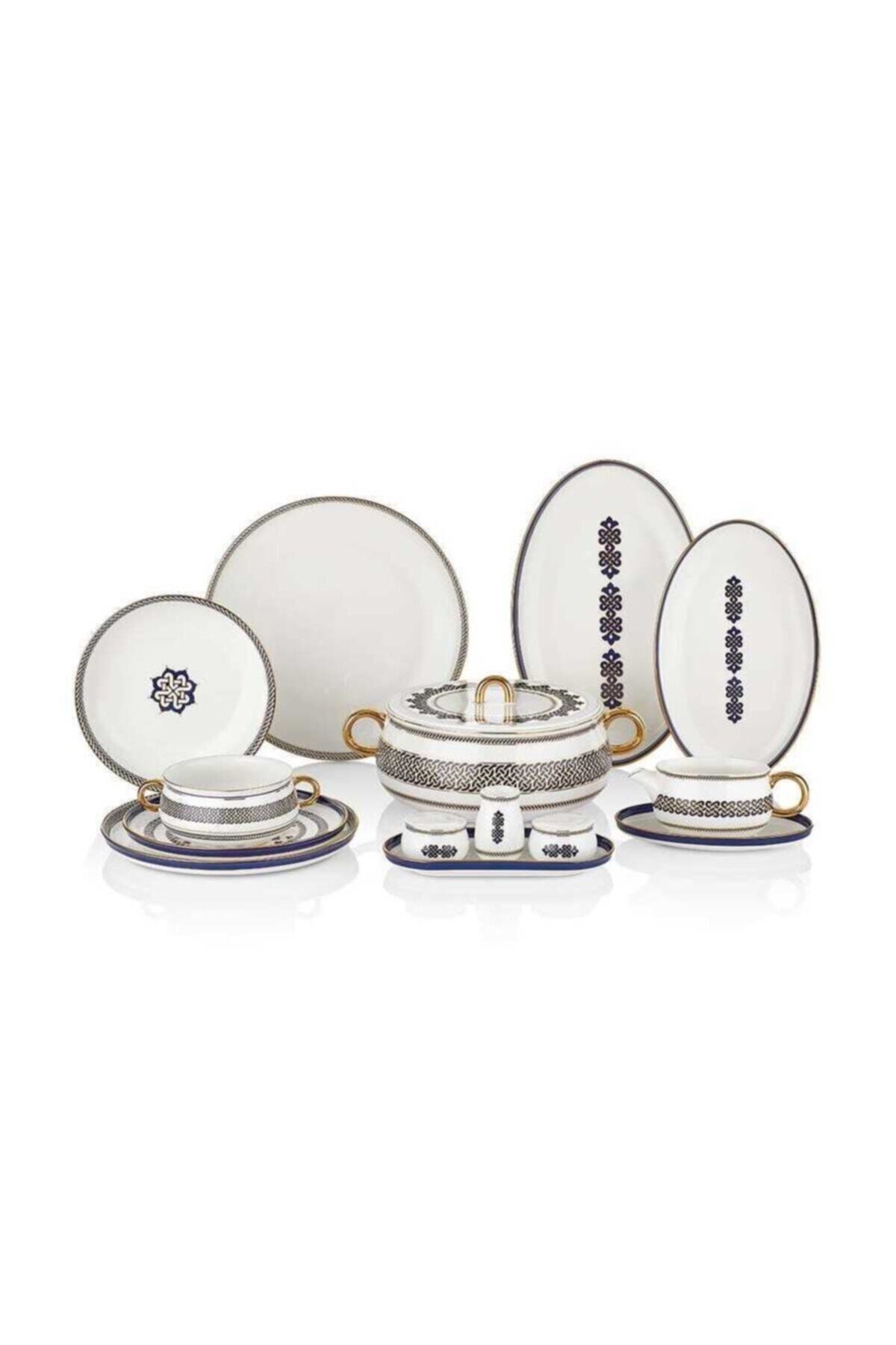 Aşiyan Collection 91 Pieces Round Dinner Set