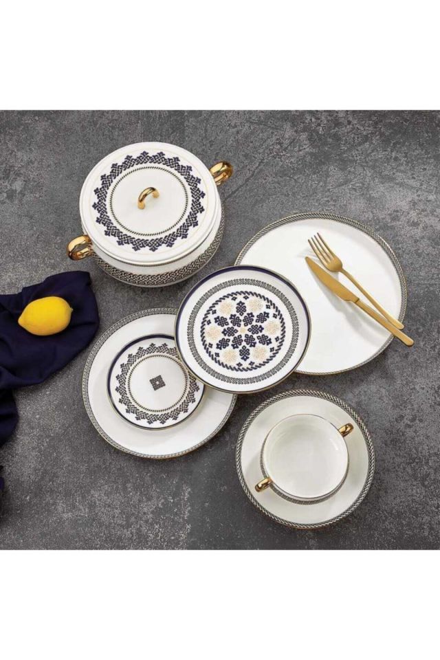 Aşiyan Collection 91 Pieces Round Dinner Set