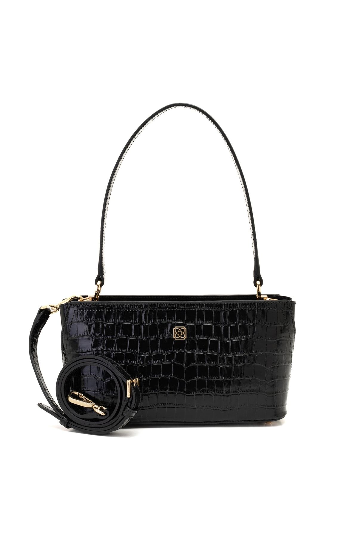 Zeta Black Women's Leather Shoulder Bag