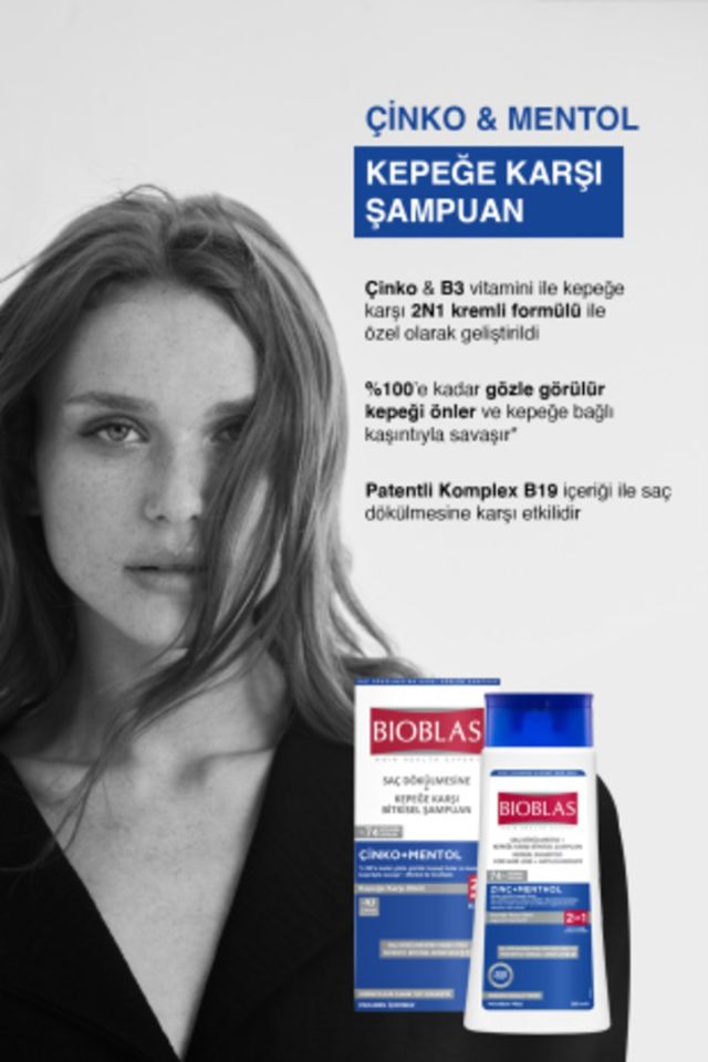 2’si 1 Arada Kepek Karşıtı Şampuan – Mentol Ferahlığı 360 ML