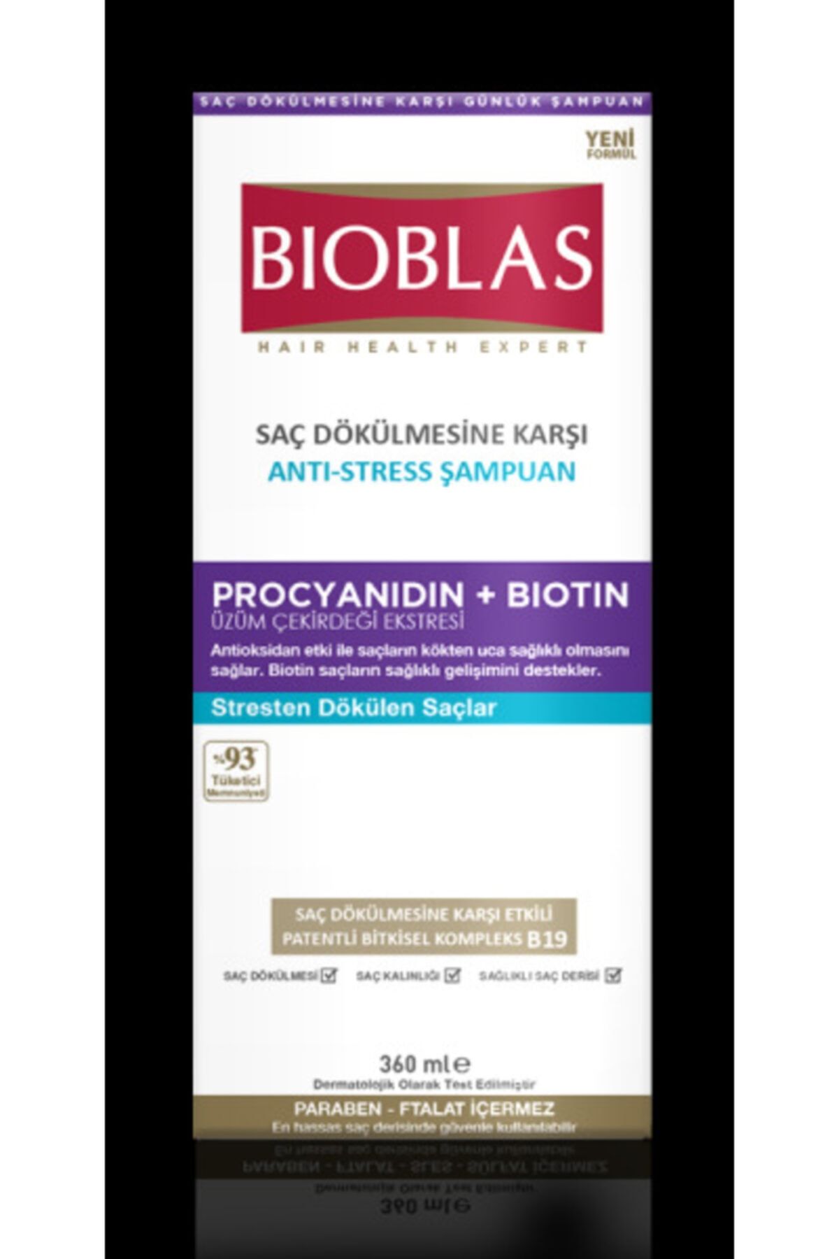Bioblas Shampoo 360ml X 2 Pieces Against Hair Loss For Hair Loss From Stress