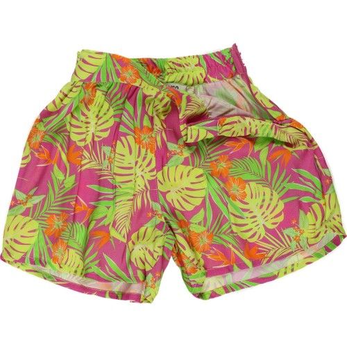 Girl Leaf Printed Shorts