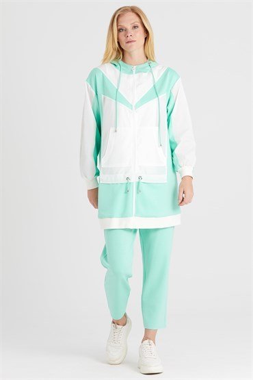 Fermuarlı Tunik Ve Pantolon Takımı MİNT
