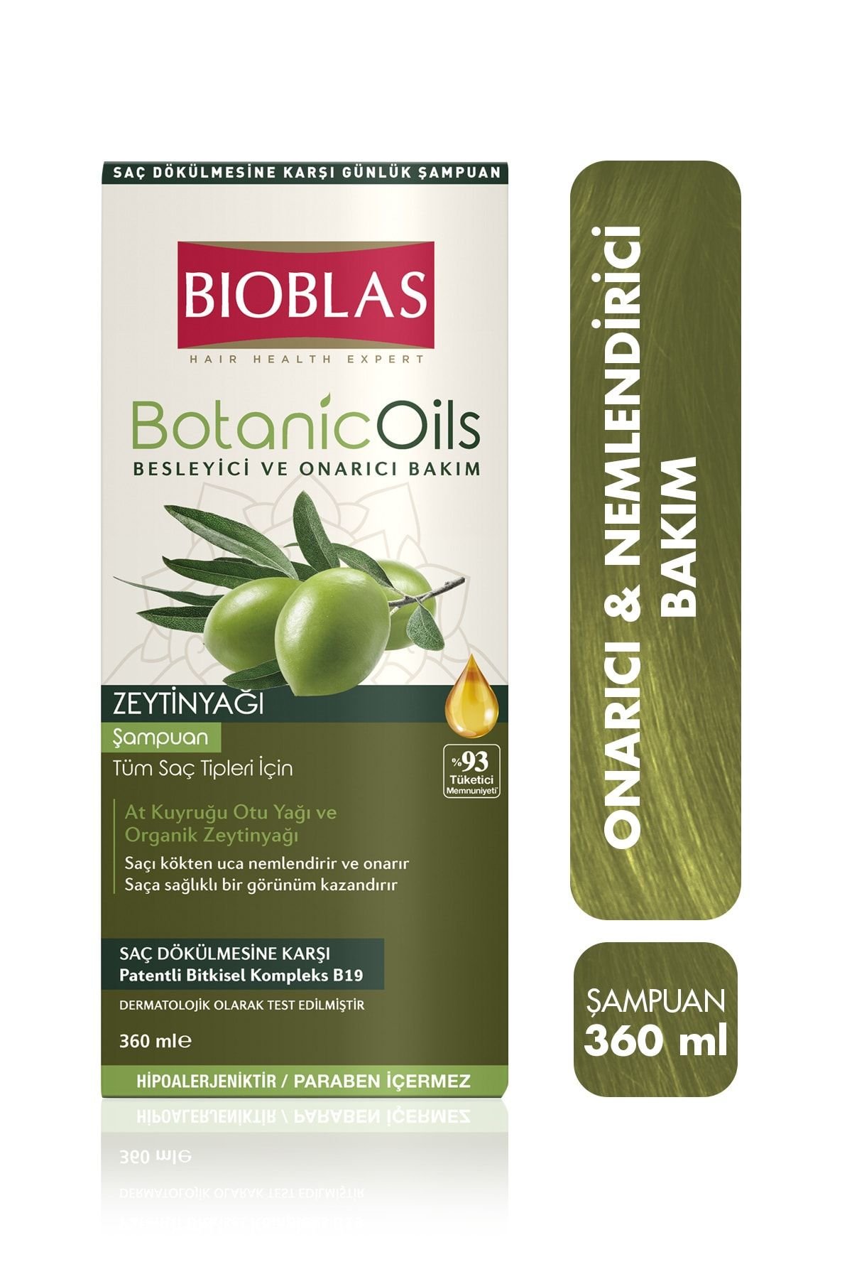 Organic Oils Shampoo for Dry and Damaged Hair 360 ml Olive Oil and Horsetail Oil Shampoo