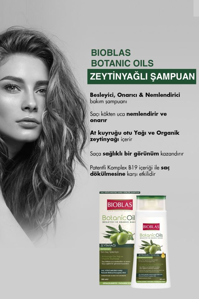 Organic Oils Shampoo for Dry and Damaged Hair 360 ml Olive Oil and Horsetail Oil Shampoo