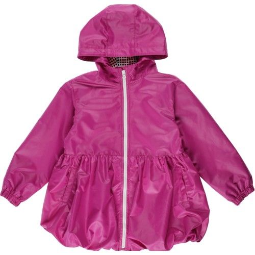 Girl's Skirt Balloon Detailed Hooded Raincoat