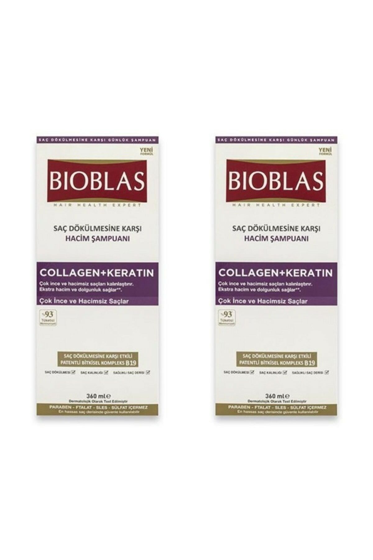 Collagen + Keratin Hacim Şampuanı 360ml X 2 Adet