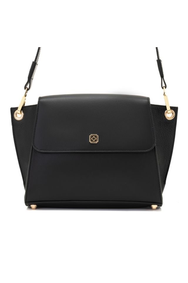 Anais Black Women's Leather Messenger Bag