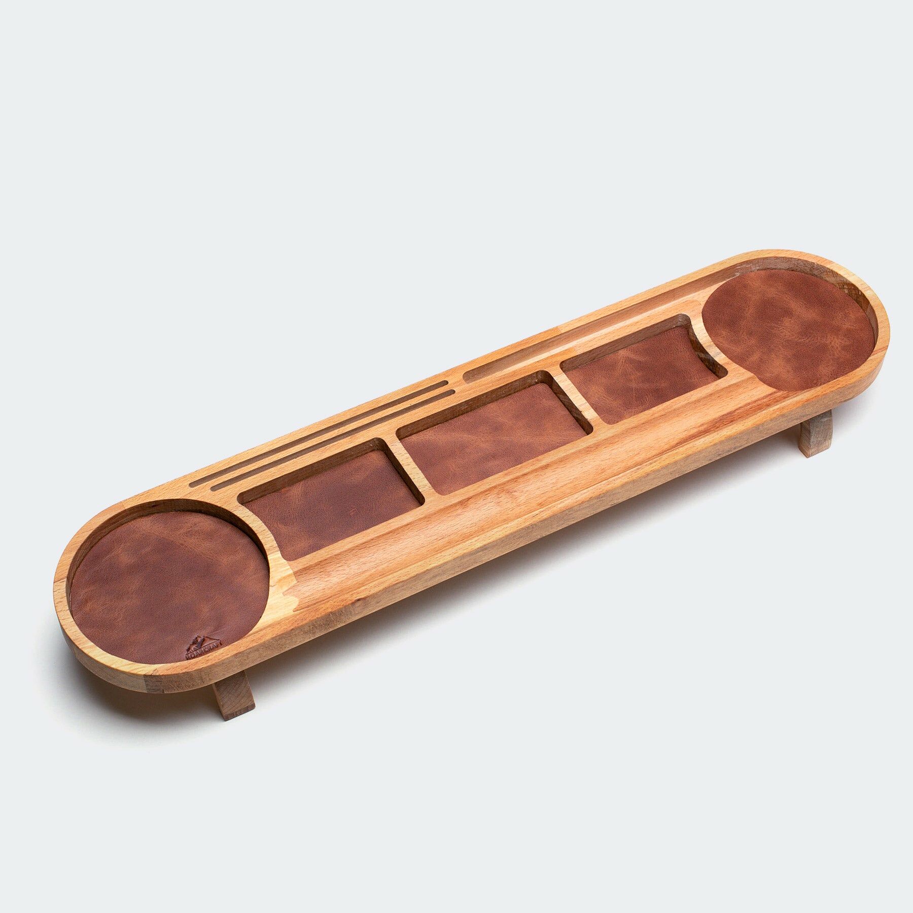 Desktop Leather Wood Organizer - Mira