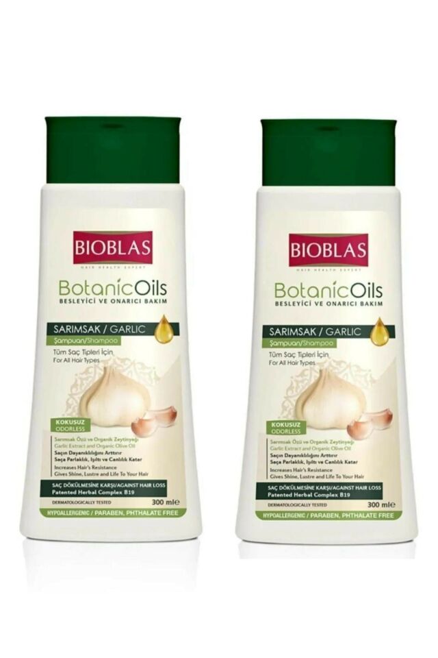 Botanic Oils Nourishing And Repairing Care Garlic Shampoo Set 2 Pieces X 300ml